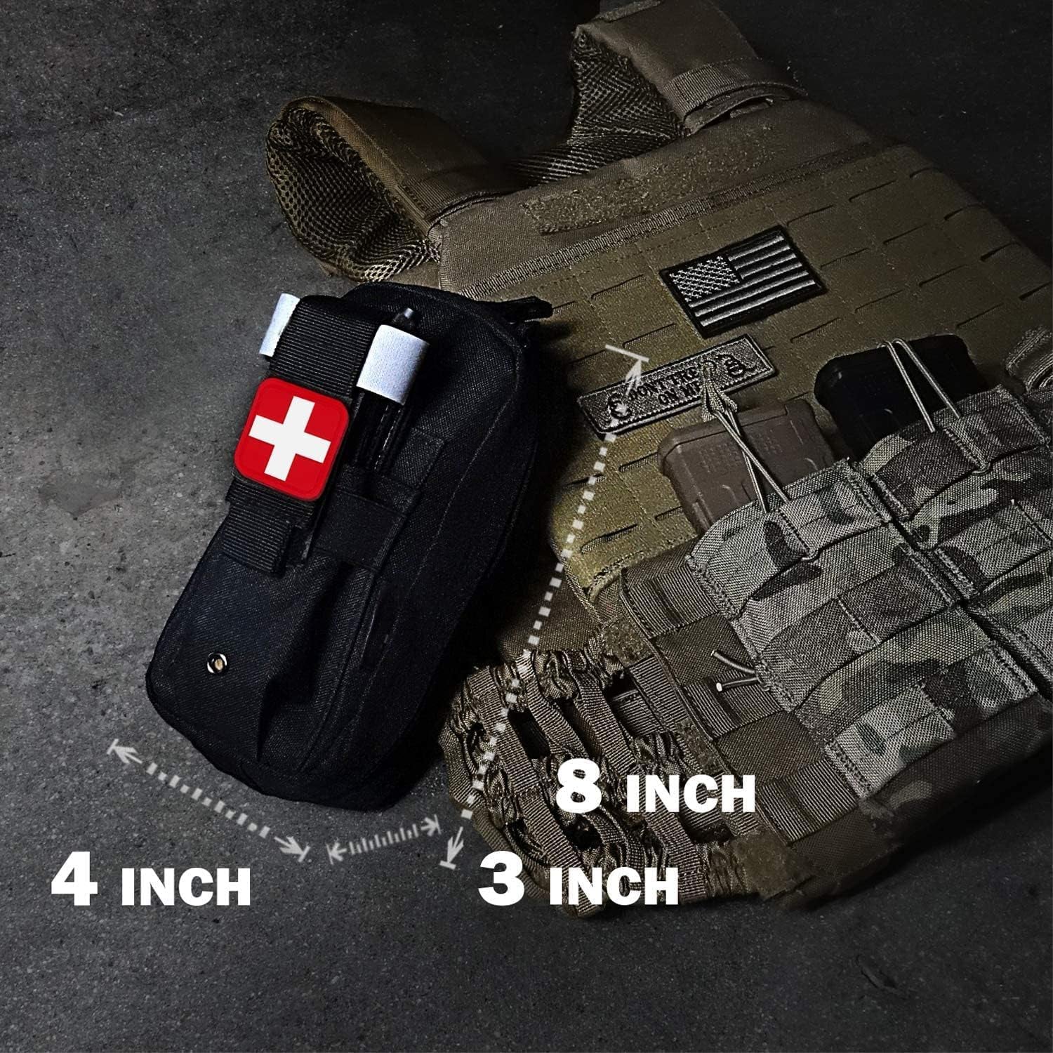 Med Kit Trauma Kit Bleeding Contral Pack, Emergency Survival First Aid Kits EMT IFAK Medical Kit for Severe Bleeding Control Military Camping and Hiking