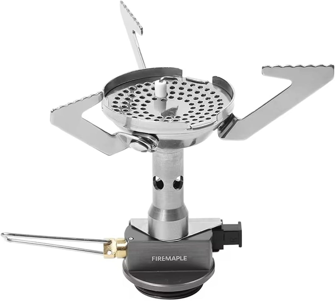 Greenpeak 1 Camping Stove with Piezo Ignition Portable Gas Stove | Fast Boiling, Fuel Efficient Design, Ultralight, Built-In Piezo Igniter, Micro Windshield, EN417 Valve, Durability, 85G (3Oz)