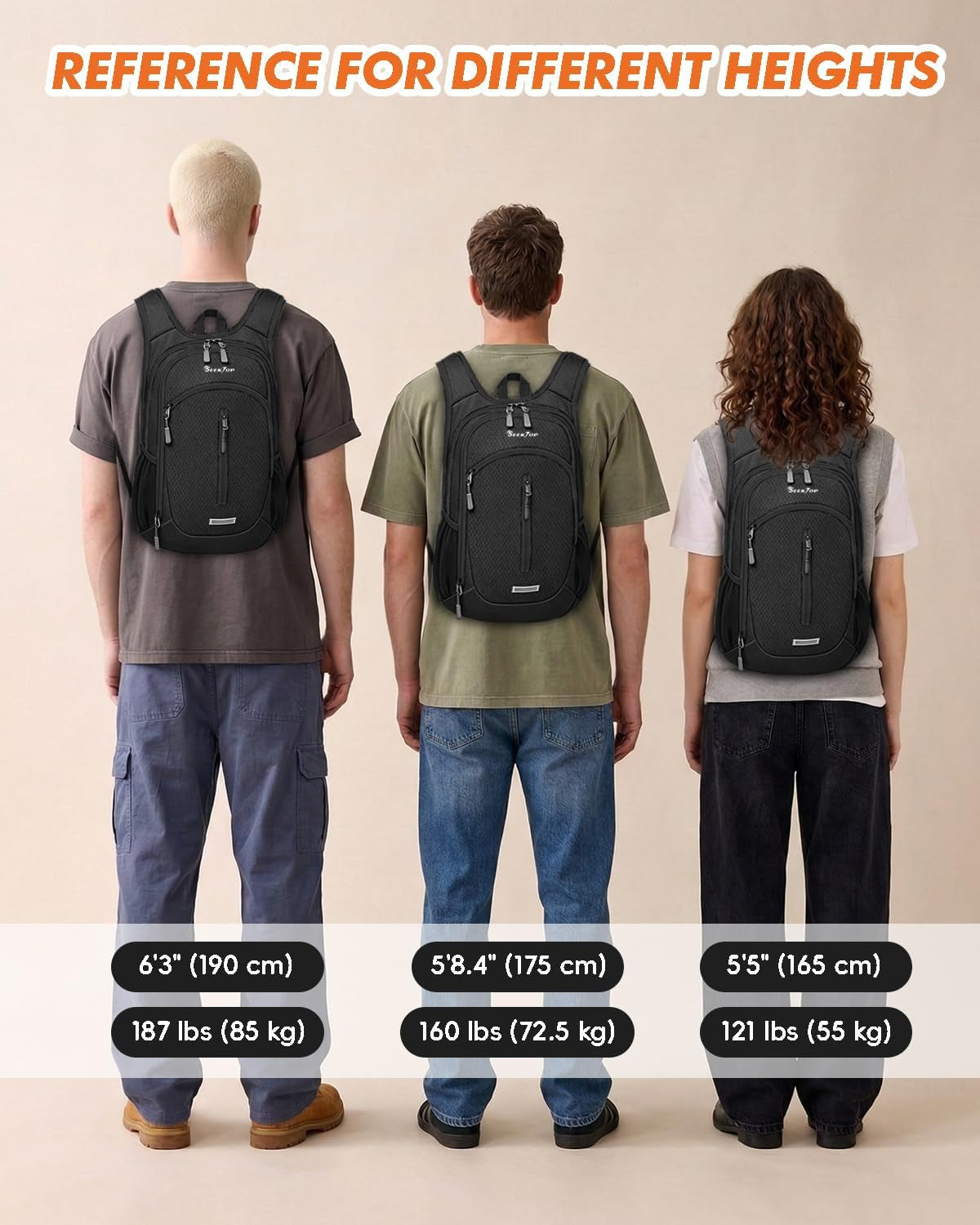 Small Hiking Backpack Expandable 12L-16L | Lightweight Packable Waterproof Daypack with Phone Pocket, Women Men, Foldable Waterproof Day Pack, Multiple Pockets, Travel