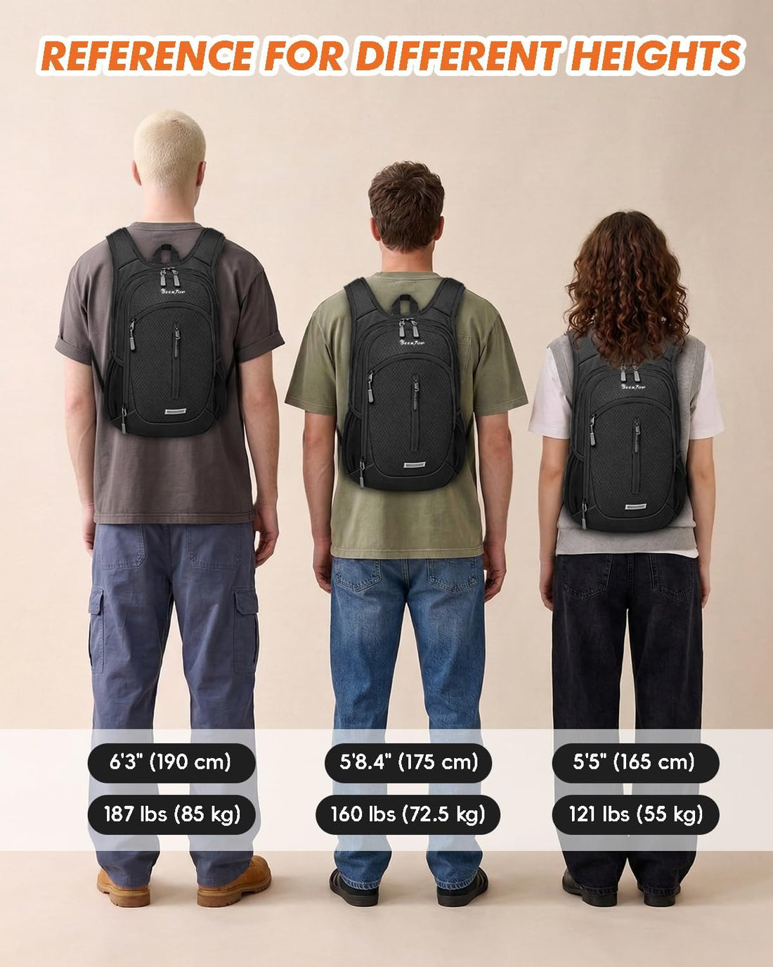 Small Hiking Backpack Expandable 12L-16L | Lightweight Packable Waterproof Daypack with Phone Pocket, Women Men, Foldable Waterproof Day Pack, Multiple Pockets, Travel