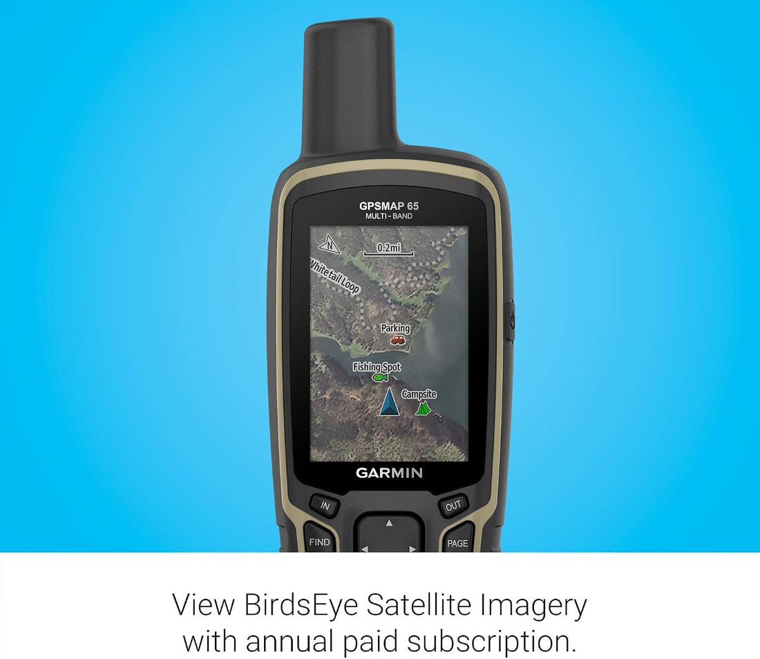 Garmin GPSMAP 65, Button-Operated Handheld with Expanded Satellite Support and Multi-Band Technology, 2.6" Color Display, 010-02451-00