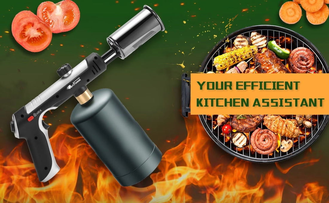 High-Performance Adjustable Flame Propane Torch Gun - Ultimate Grill Gun with Safety Lock for BBQ, Baking, Welding & Outdoor Adventures (Propane Tank Not Included)