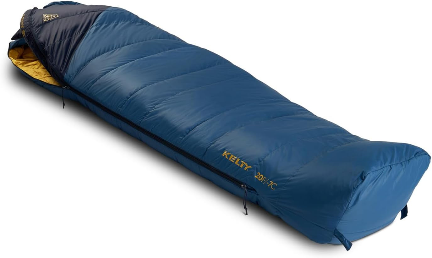 Kelty Cosmic 20 down Mummy Sleeping Bag for Backpacking, Campers, 550 Fill Power, Recycled Fabrics with Pfas-Free DWR, Designed in Sunny Colorado,