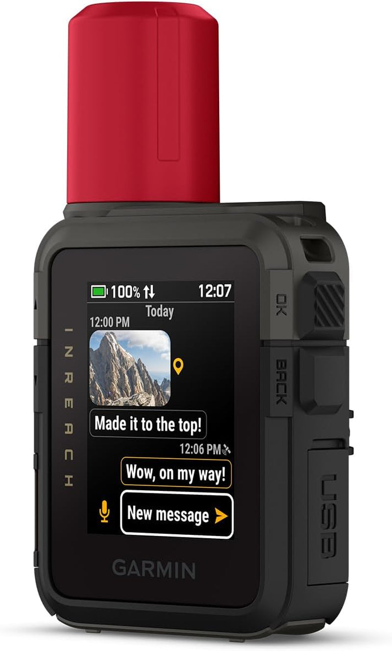Garmin Inreach Mini 3 plus Satellite Communicator Color Touchscreen Bundle | for Off-Grid Messaging, SOS & Location Sharing | Interactive SOS | Livetrack | 350-Hour Battery + More