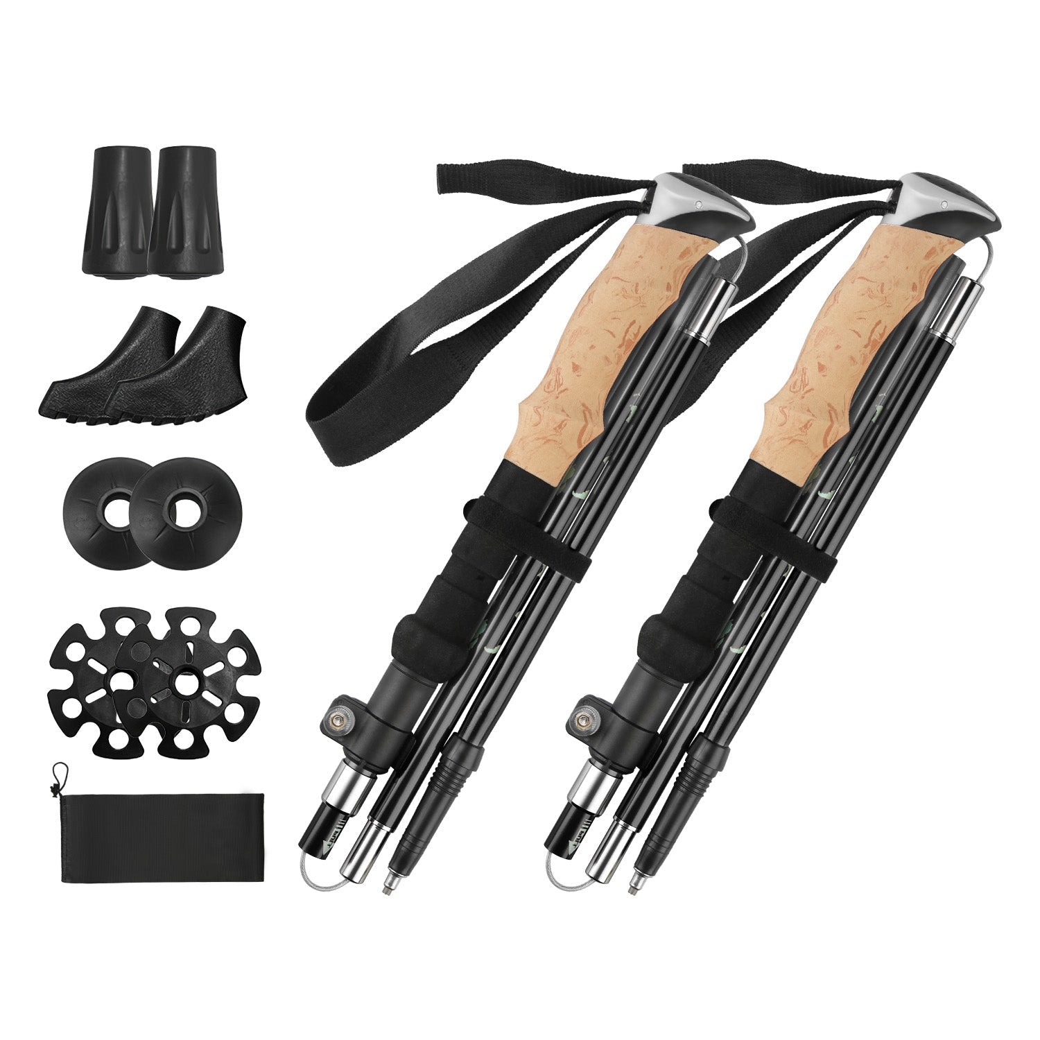 Hiking Trekking Poles with Adjustable Aluminum Shaft