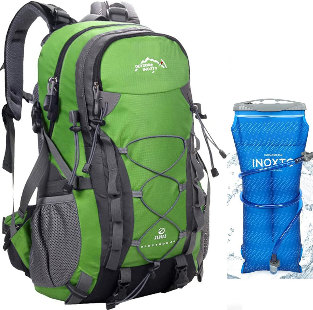 INOXTO Lightweight Hiking Backpack 35L/40L Hiking Daypack with Waterproof Rain Cover for Travel Camping Outdoor Men and Women