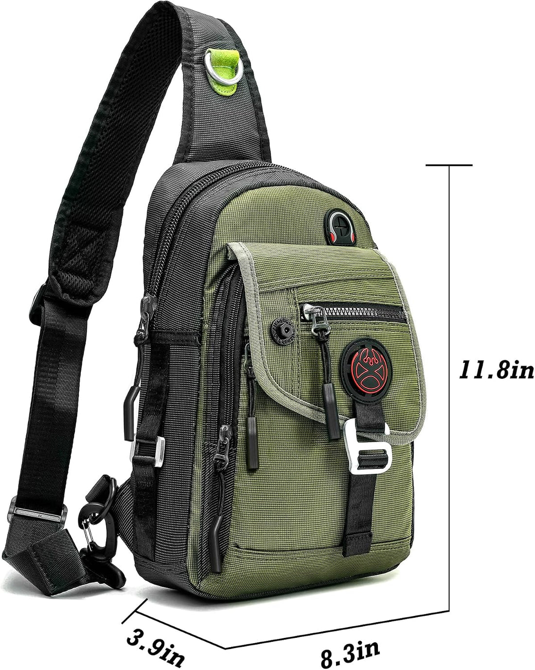 Sling Bag Chest Shoulder Backpack Crossbody Bags for Tablet Laptop Outdoor Hiking Men Women