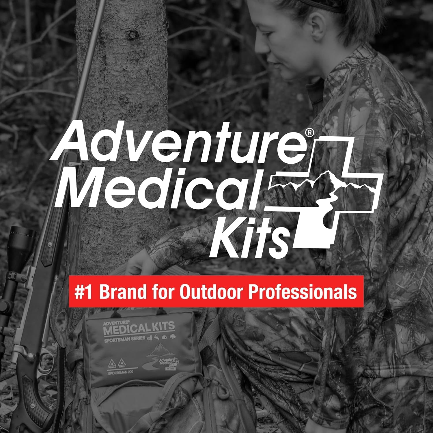 Sportsman Series Medical Kit - 200 - First Aid Kit for Camping, Hiking, Hunting & More - for 4 People for 4 Days - Includes Bandages, Medicine, Guide Book & More | Easy Care Organized Kit Includes Hospital-Quality Bandages, Medications & a Wilderness First Aid Guide Book