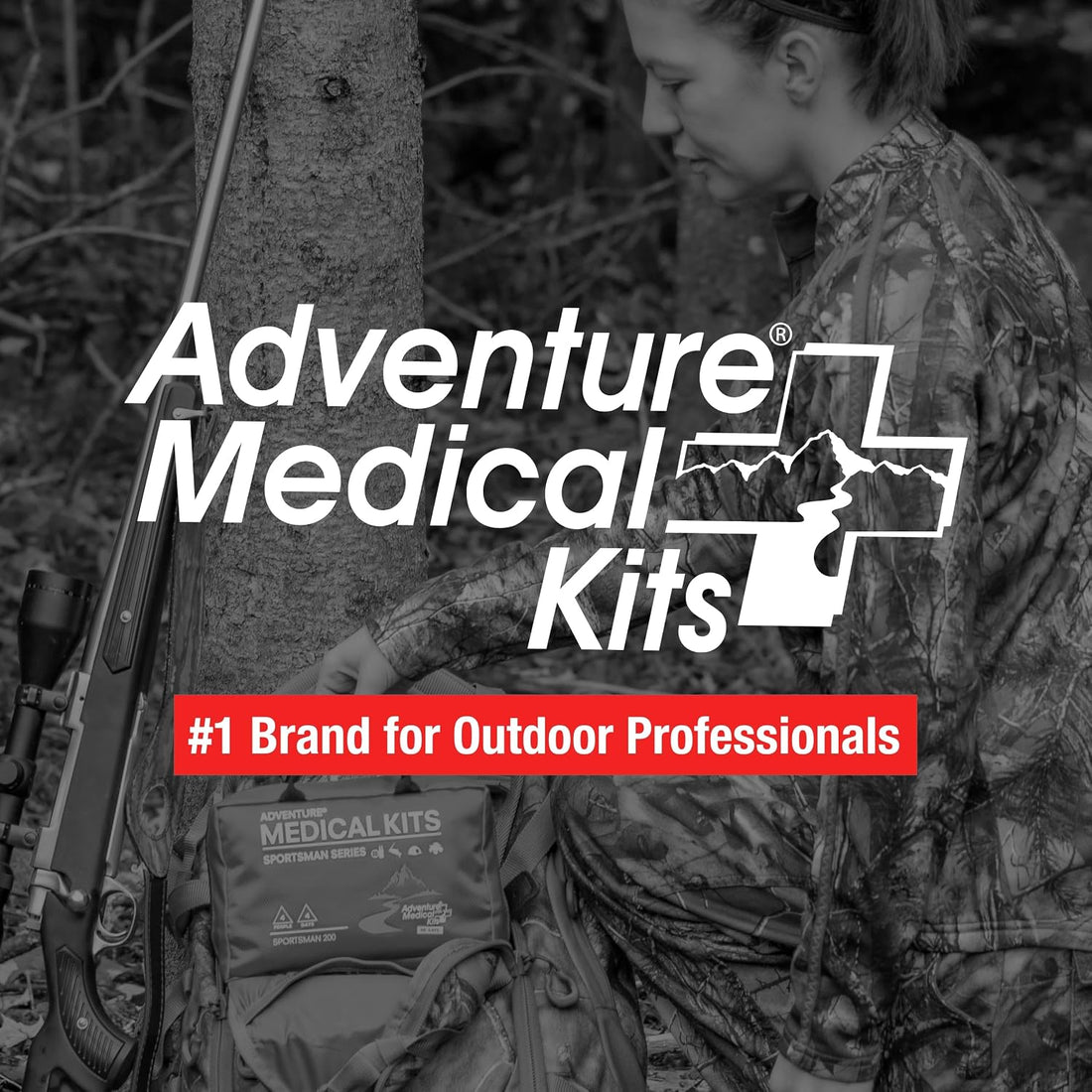 Sportsman Series Medical Kit - 200 - First Aid Kit for Camping, Hiking, Hunting & More - for 4 People for 4 Days - Includes Bandages, Medicine, Guide Book & More | Easy Care Organized Kit Includes Hospital-Quality Bandages, Medications & a Wilderness First Aid Guide Book