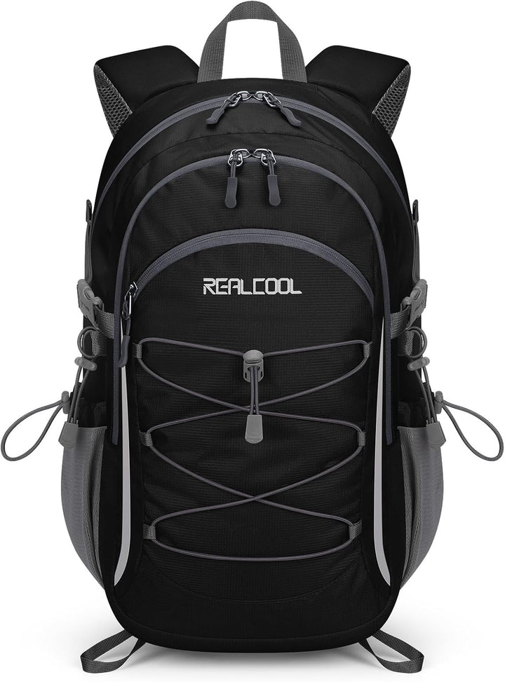 20L Lightweight Hiking Backpack, Waterproof Daypack for Camping | 210D Tear-Resistant Nylon, Breathable Shoulder and Back Panel, Multi-Compartment,Hydration System,Reflective Strip,Bungee Net