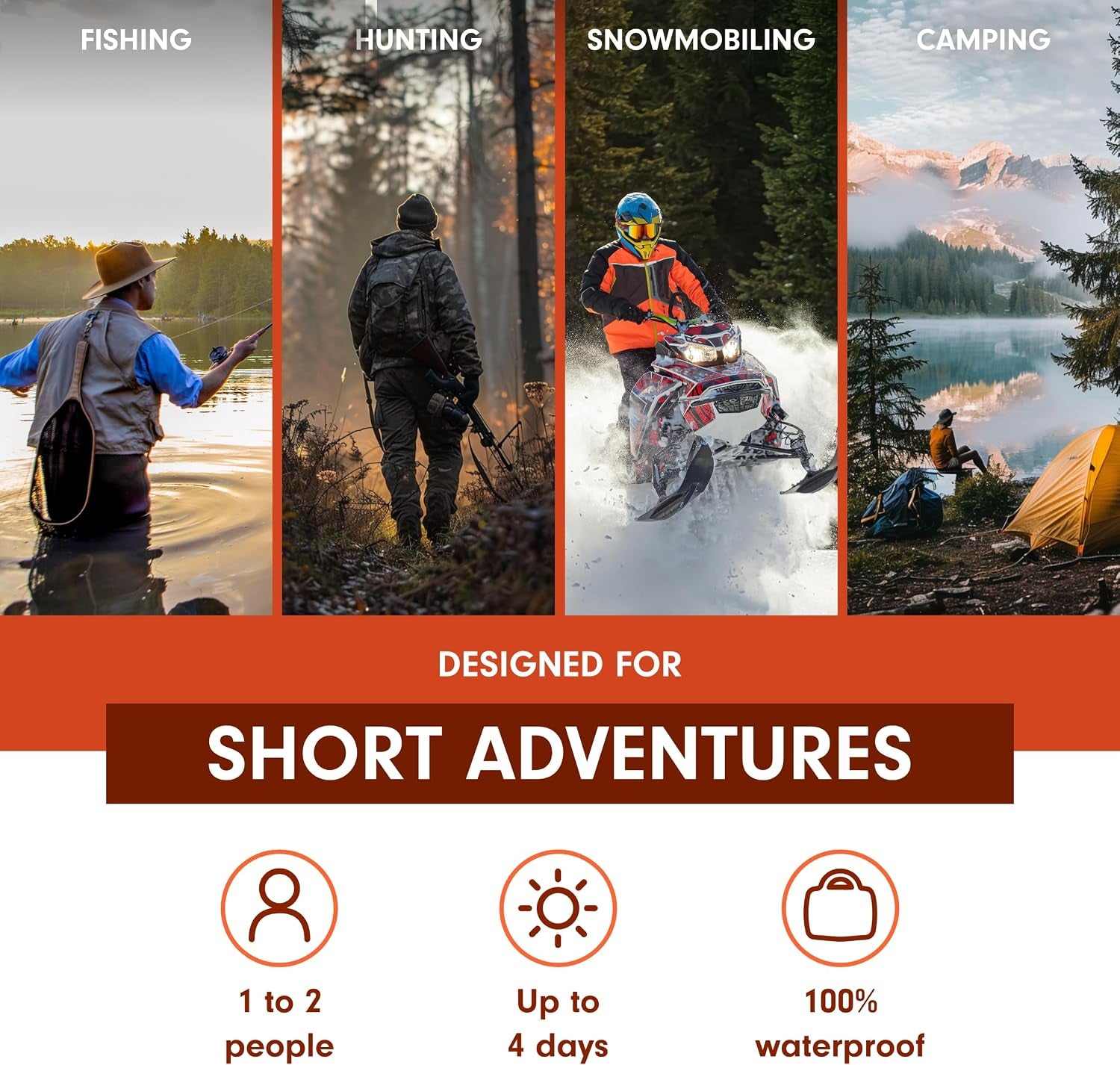 Sportsman Series 100 First Aid Kit, 2 Person | Compact Trauma-Ready Kit Includes Hospital-Quality Bandages, Medications & a Wilderness First Aid Guide Book