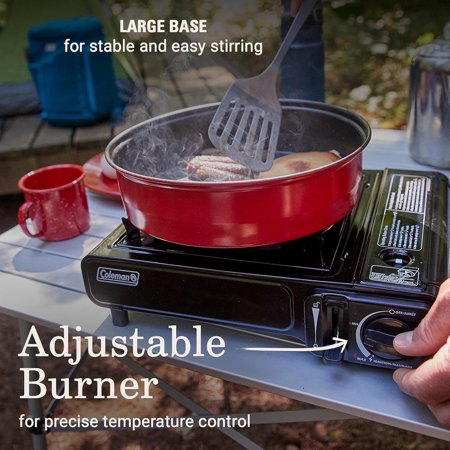 Coleman Classic 1-Burner Butane Stove, Portable Camping Cooktop with Carry Case & Instastart Ignition, Adjustable Burner with 7650 Btus of Power for Camping, Grilling, Tailgating, & More
