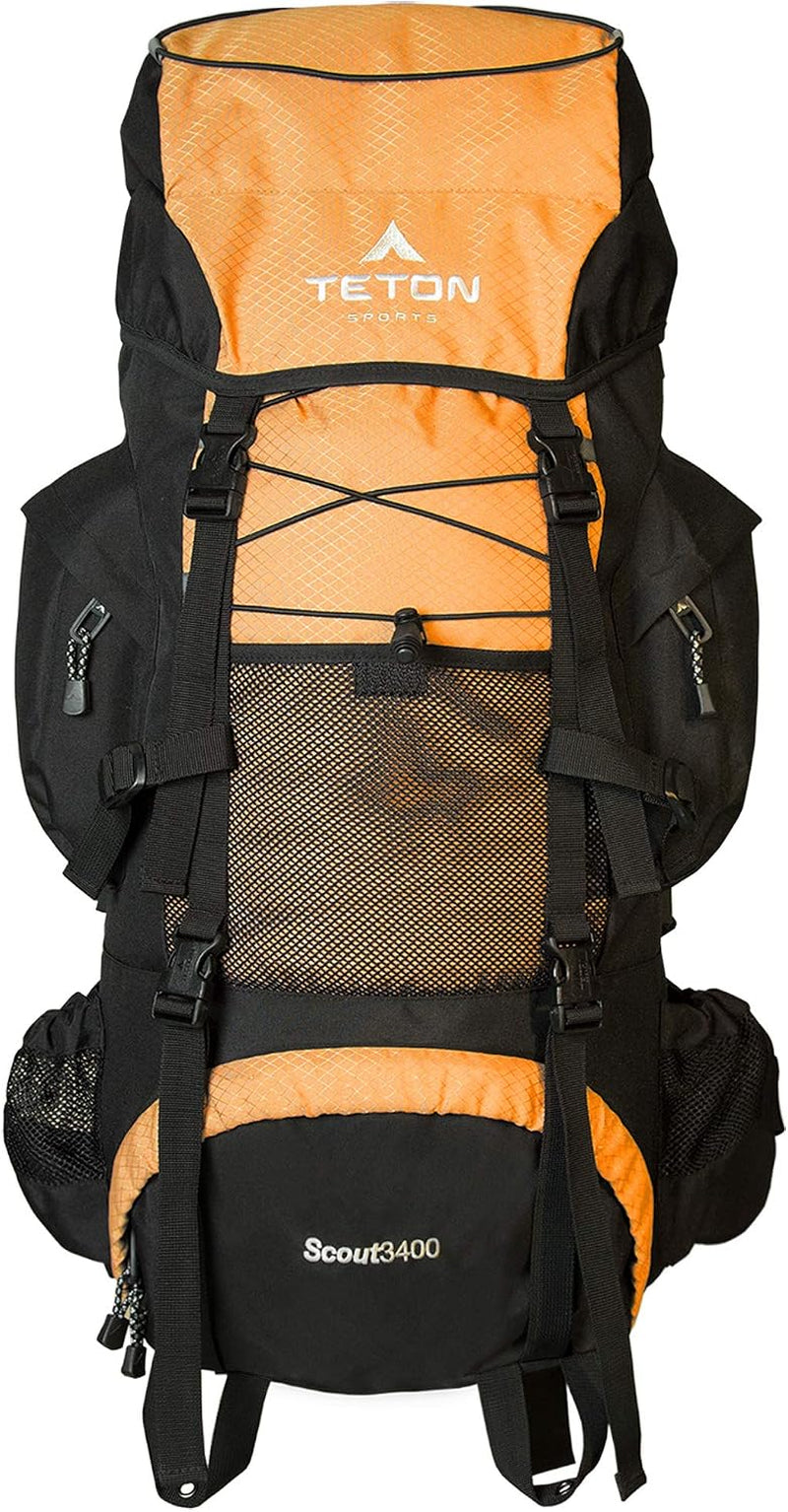 TETON 55L Scout Internal Frame Backpack for Hiking, Camping, Backpacking, Rain Cover Included