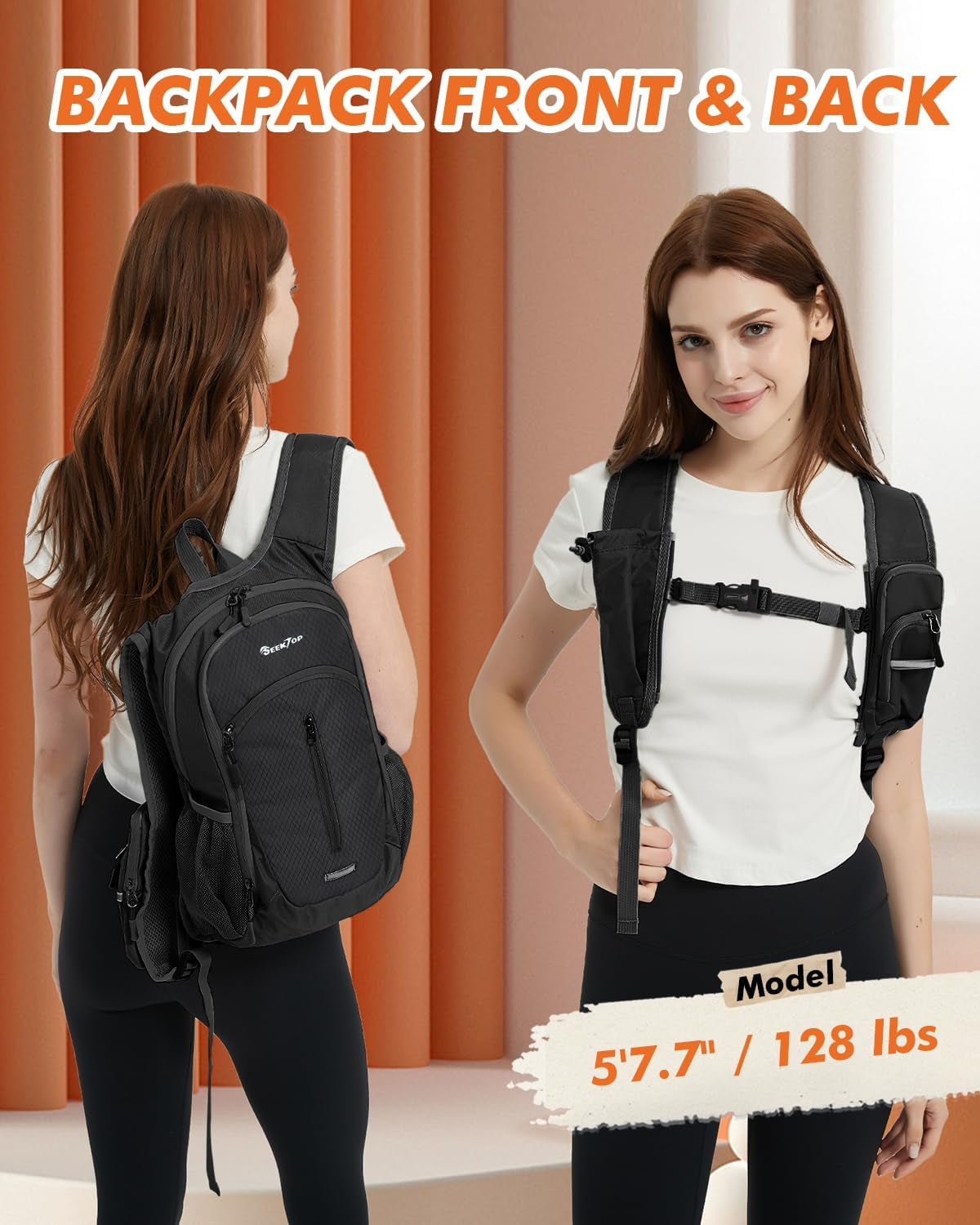 Small Hiking Backpack Expandable 12L-16L | Lightweight Packable Waterproof Daypack with Phone Pocket, Women Men, Foldable Waterproof Day Pack, Multiple Pockets, Travel