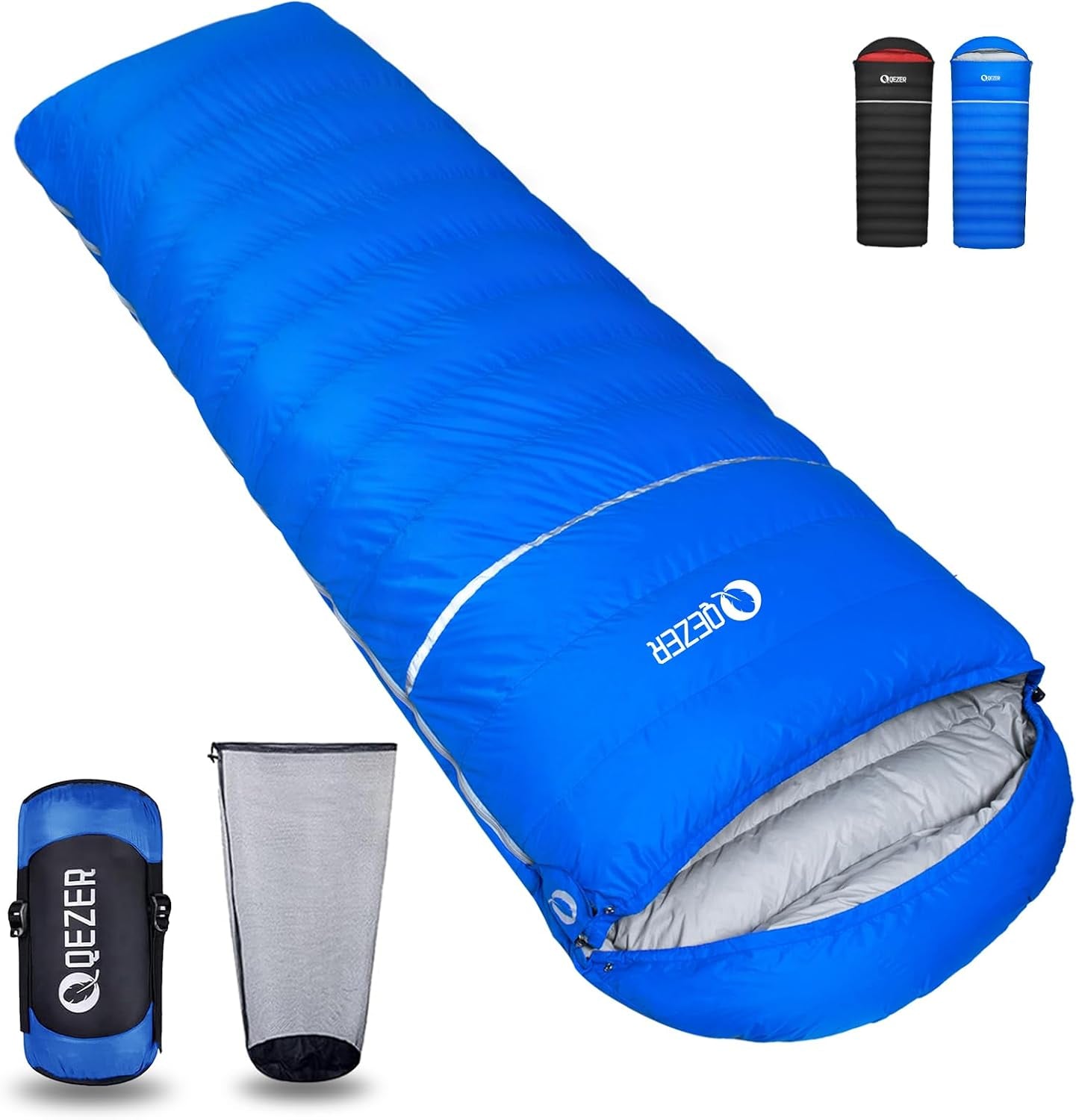 Down Sleeping Bag for Adults, 600 Fill Power Ultralight Backpacking | 600 Fill Power Down,Compact Carry,Ultralight Trail Use,Camping Hiking Backpacking,Cold and Warm Weather Use