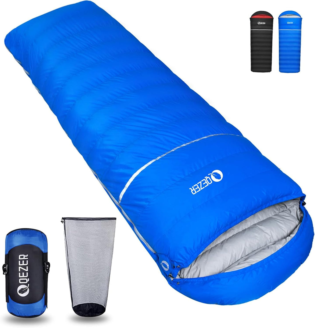Down Sleeping Bag for Adults, 600 Fill Power Ultralight Backpacking | 600 Fill Power Down,Compact Carry,Ultralight Trail Use,Camping Hiking Backpacking,Cold and Warm Weather Use