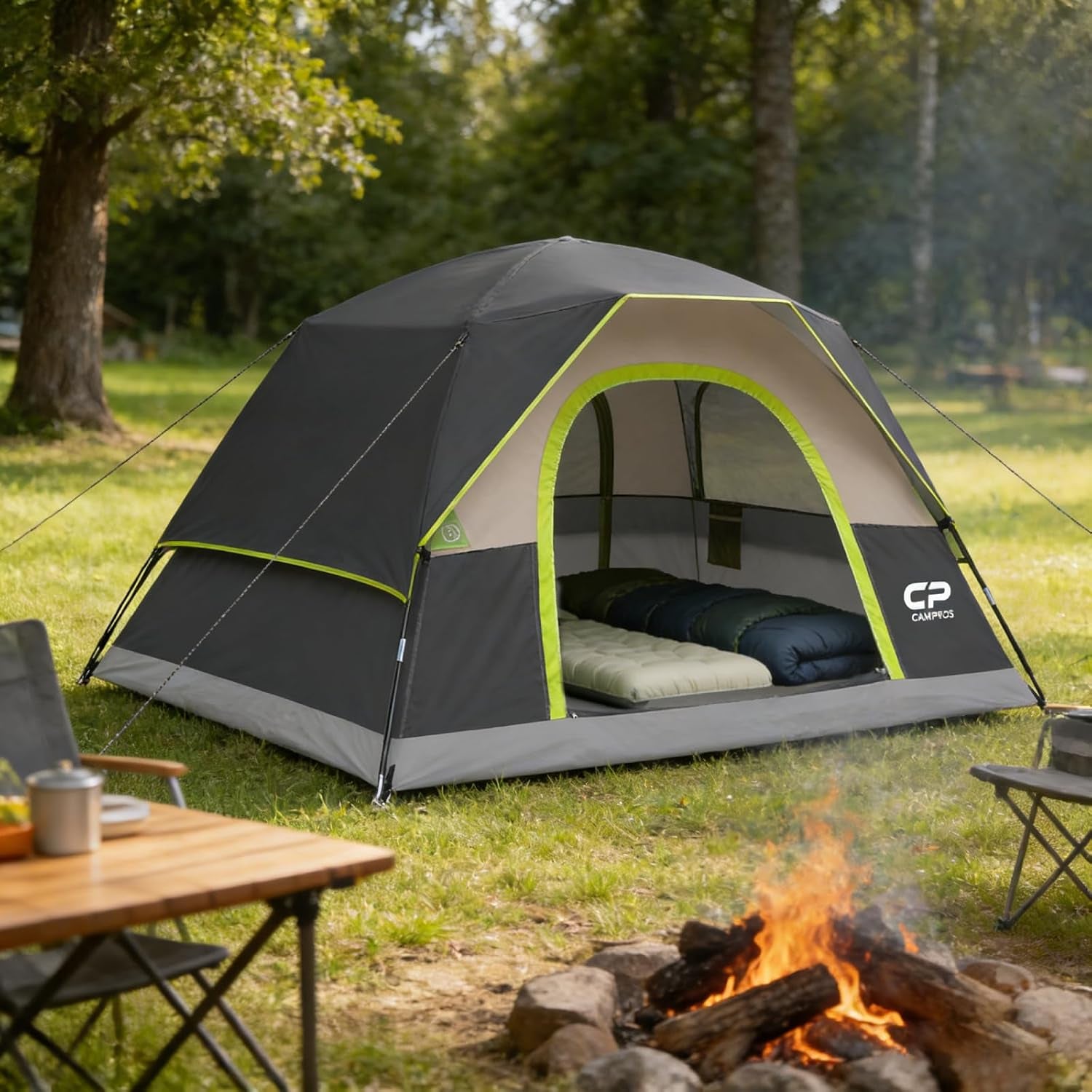 Tents for Camping 2/4/6 Person, Waterproof Windproof Dome Tent | Camping Tents with Rainfly Easy Setup in 5 Mins, Portable Tents with Mesh Window & Carry Bag for Outdoor Camping Backyard