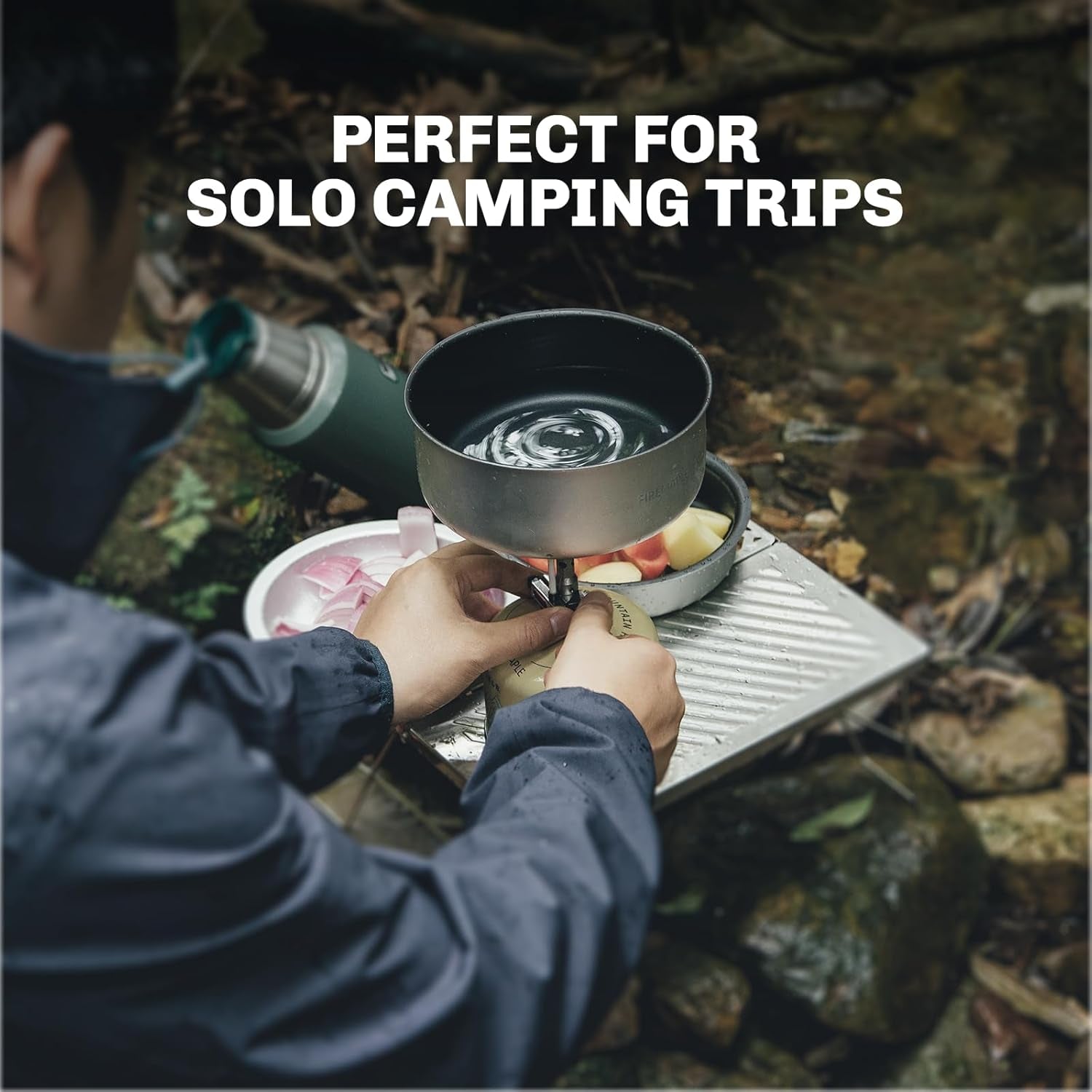 Greenpeak 1 Camping Stove with Piezo Ignition Portable Gas Stove | Fast Boiling, Fuel Efficient Design, Ultralight, Built-In Piezo Igniter, Micro Windshield, EN417 Valve, Durability, 85G (3Oz)