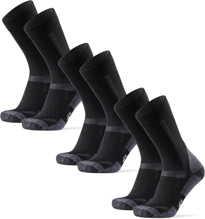 Hiking Socks, Merino Wool, Anti-Blister, 3 & 5-Pack | Merino Wool Hiking Socks, Breathable & Cushioned with Anti-Blister Protection for Hiking & Trekking, Unisex