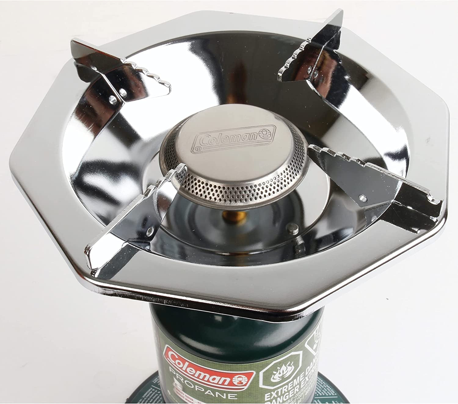 Coleman Bottletop Propane Stove with Adjustable Burner, Portable Camping/Backpacking Cooker with 7650 Btus of Power for Camping, Tailgating, Grilling, & More