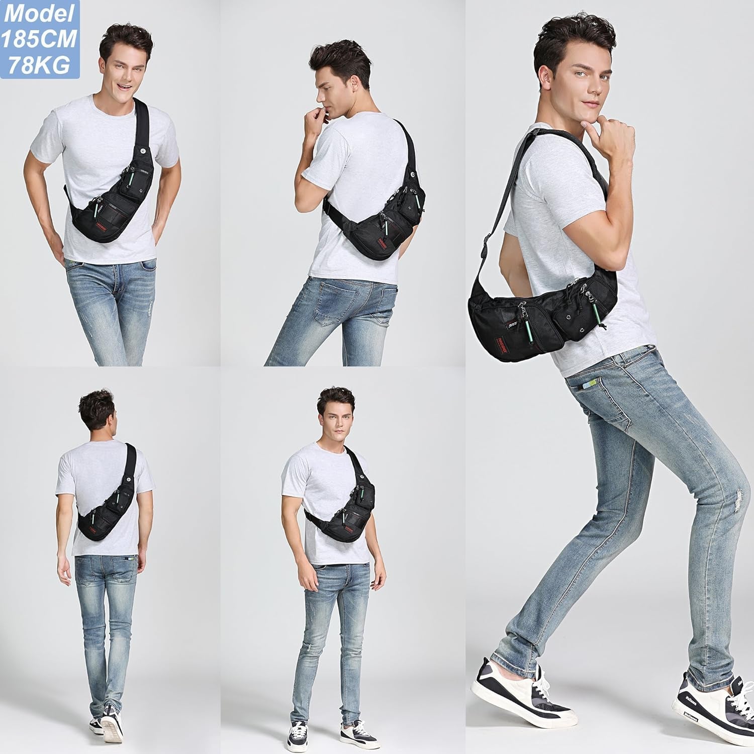 Sling Bag Chest Shoulder Backpack Crossbody Daypack for Men Women | Travel Outdoor Hiking Concealed Carry Fishing Fanny Tool Small Casual