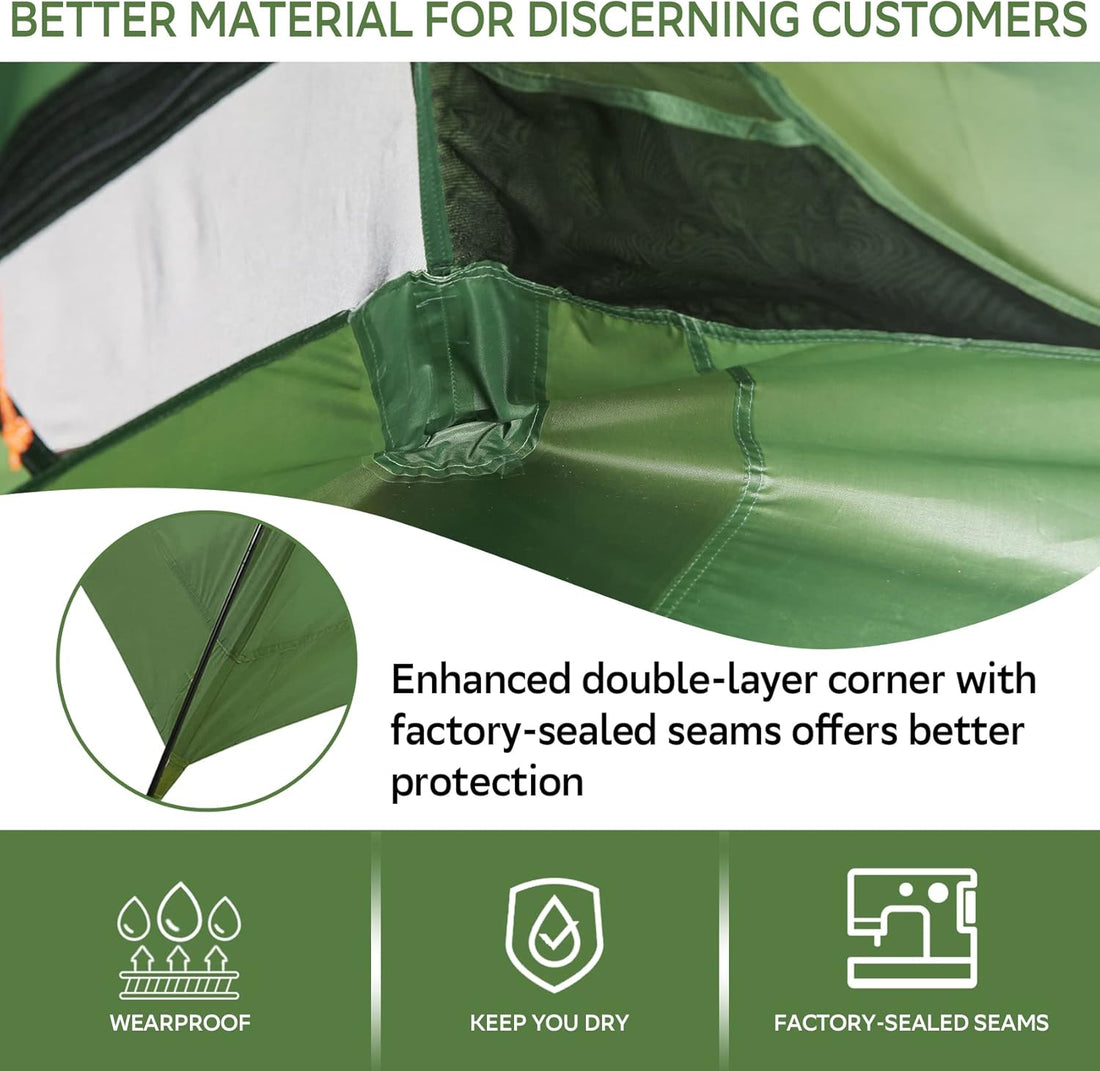 1/2/3/4 Person Lightweight Backpacking Tent, Easy Setup Tent | Aluminum Pole, PU 5000, Ultralight, Freestanding, Durable, Waterproof, Compact, Camping Tent for Hiking and Mountaineering