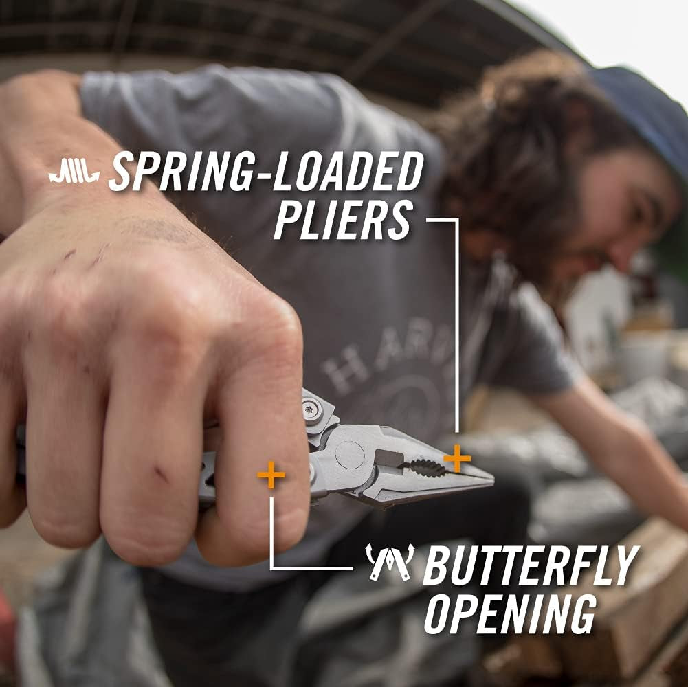 Suspension NXT 15-In-1 Multitool Pliers, EDC Knife, Stainless Steel | Stainless Steel, Needle Nose Pliers, Wire Stripper, Survival/Camping Gear, Gifts for Men, EDC Pocket Clip