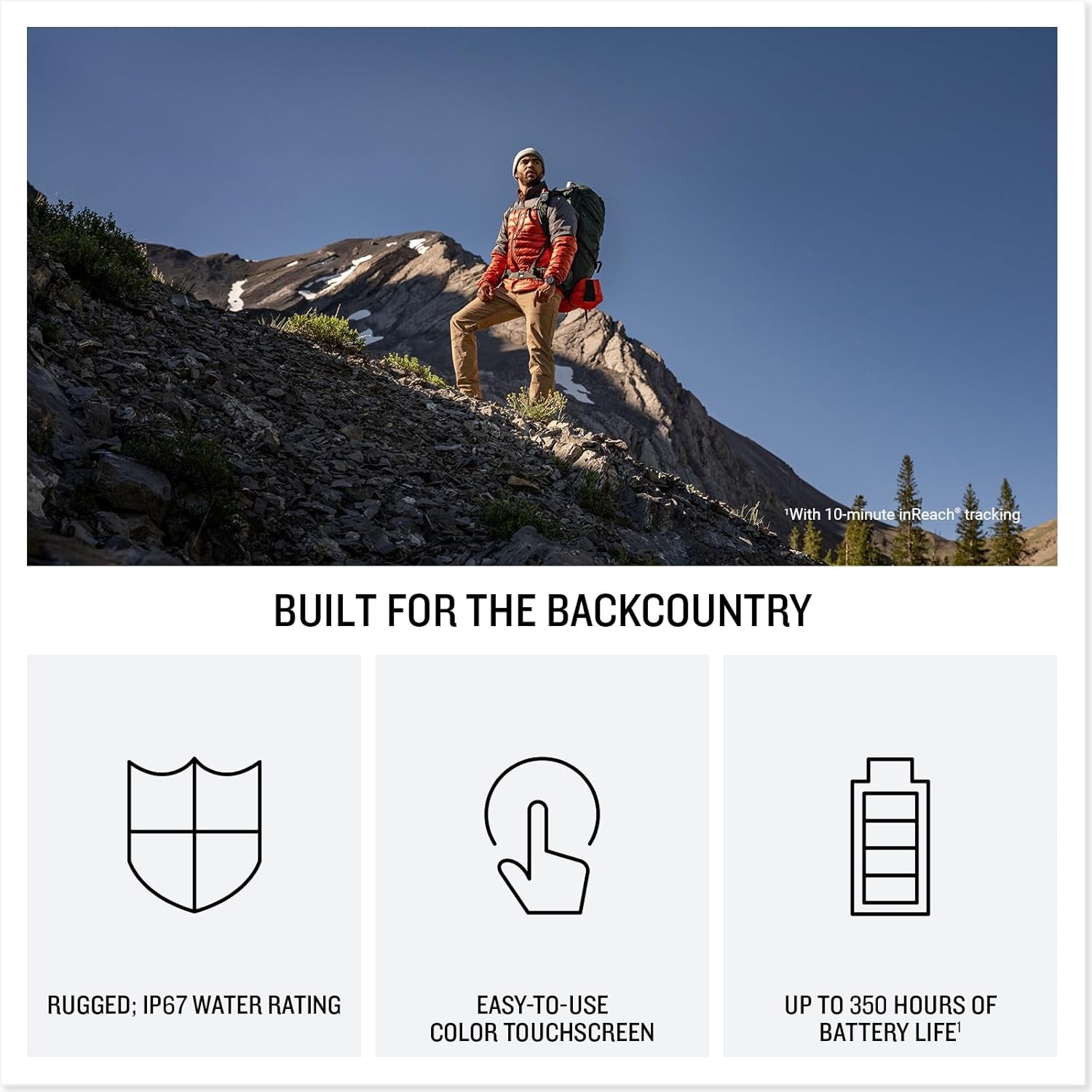Garmin Inreach Mini 3 plus Satellite Communicator Color Touchscreen Bundle | for Off-Grid Messaging, SOS & Location Sharing | Interactive SOS | Livetrack | 350-Hour Battery + More