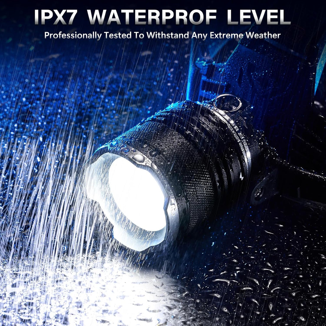 LED Rechargeable Super Bright Headlamp, 99000 High Lumens Head Lamp | 95 Hrs Endurance Headlamps with Zoomable & 12 Modes & Waterproof & 125° Adjustable, Head Light for Outdoor, Camping, Hard Hat