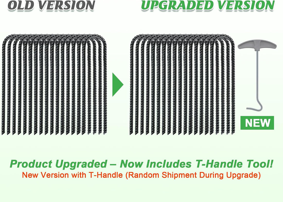 Trampoline Stakes, Trampoline Accessories, Ground Stakes Heavy Duty, Ground Anchors Screw In, Rebar Stakes, High Wind Tent Anchors, Galvanized Steel, U Shaped, Black