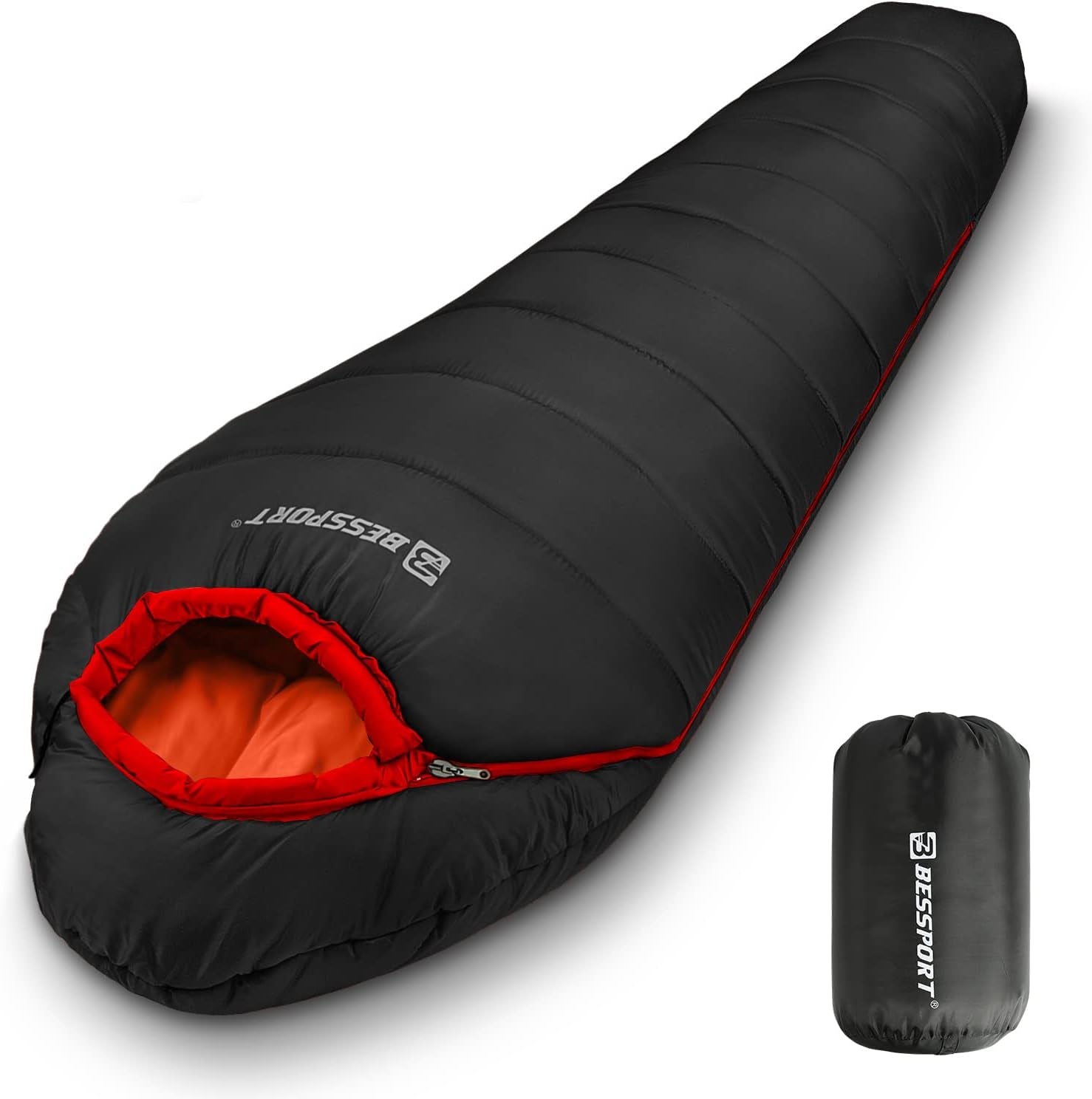 Mummy Sleeping Bag | 15-45 ℉ Extreme 3-4 Season Sleeping Bag for Adults Cold Weather– Warm and Washable, for Hiking Traveling & Outdoor Activities