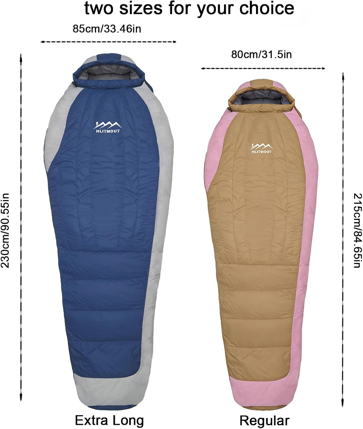 Down Sleeping Bag with Pillow,Ultralight and Compact | 0°F 20°F 32°F Regular and XL Sleeping Bag for Adults,Teens Backpacking,Camping and Hiking Outdoor