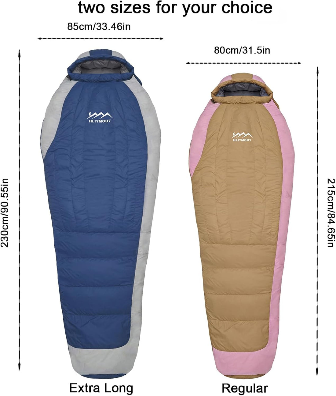Down Sleeping Bag with Pillow,Ultralight and Compact | 0°F 20°F 32°F Regular and XL Sleeping Bag for Adults,Teens Backpacking,Camping and Hiking Outdoor