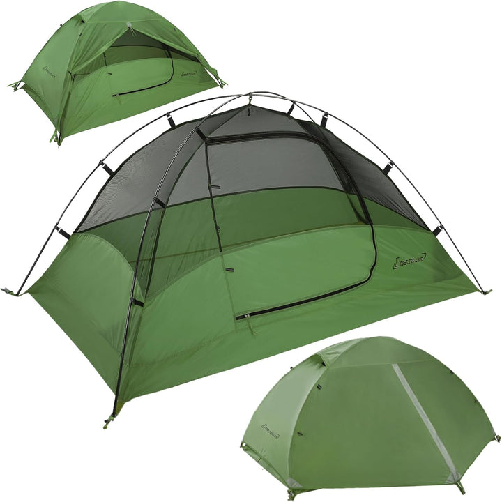 1/2/3/4 Person Lightweight Backpacking Tent, Easy Setup Tent | Aluminum Pole, PU 5000, Ultralight, Freestanding, Durable, Waterproof, Compact, Camping Tent for Hiking and Mountaineering