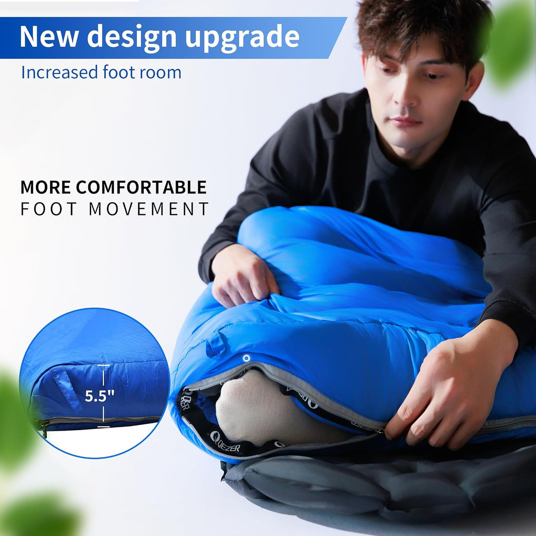 Down Sleeping Bag for Adults, 600 Fill Power Ultralight Backpacking | 600 Fill Power Down,Compact Carry,Ultralight Trail Use,Camping Hiking Backpacking,Cold and Warm Weather Use