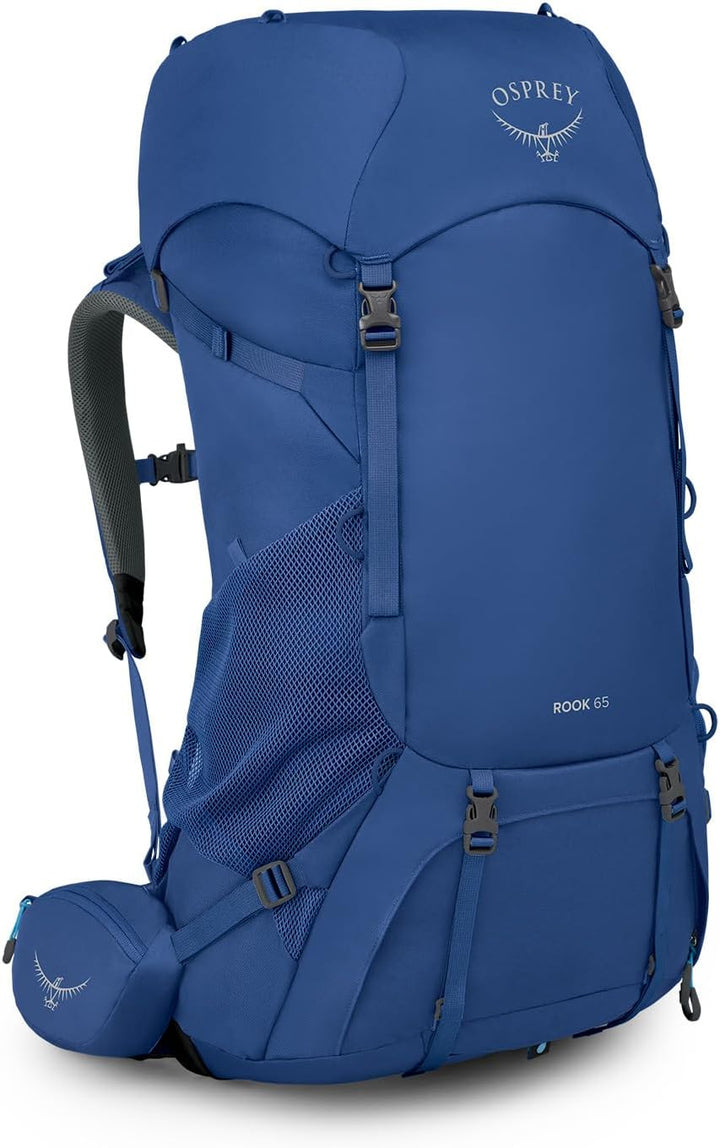 Osprey Rook 65L Men'S Backpacking Backpack, Blue OS | Hiking Pack, Camping Gear, Overnight Trail Pack, Blue Color, OS Size