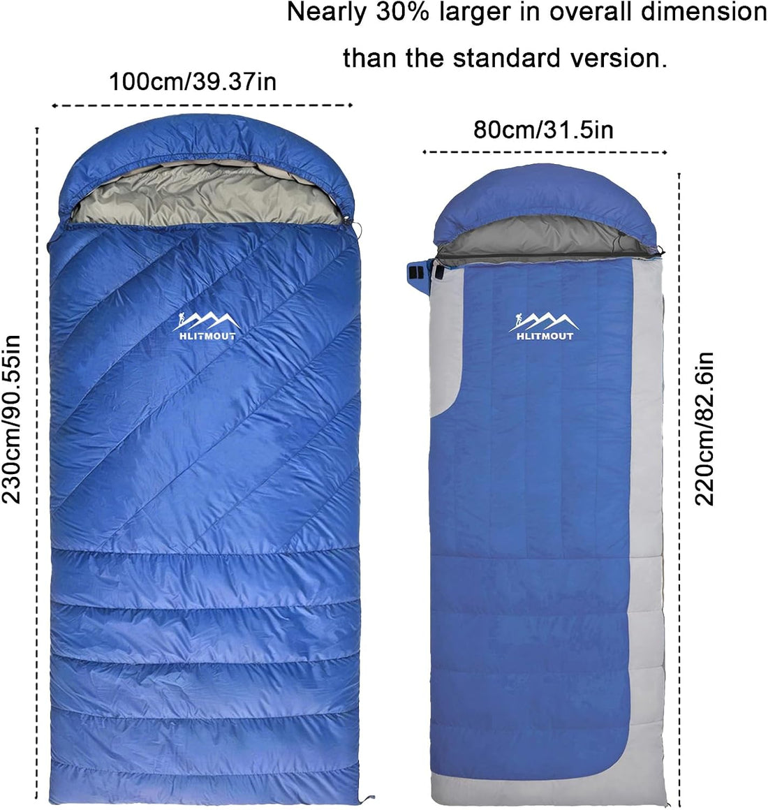 XXL down Sleeping Bag for Adults, 90.55 in X 39.37 in Lightweight Sleeping Bag for Camping,Hiking and Backpacking Outdoor with 680FP Duck Down