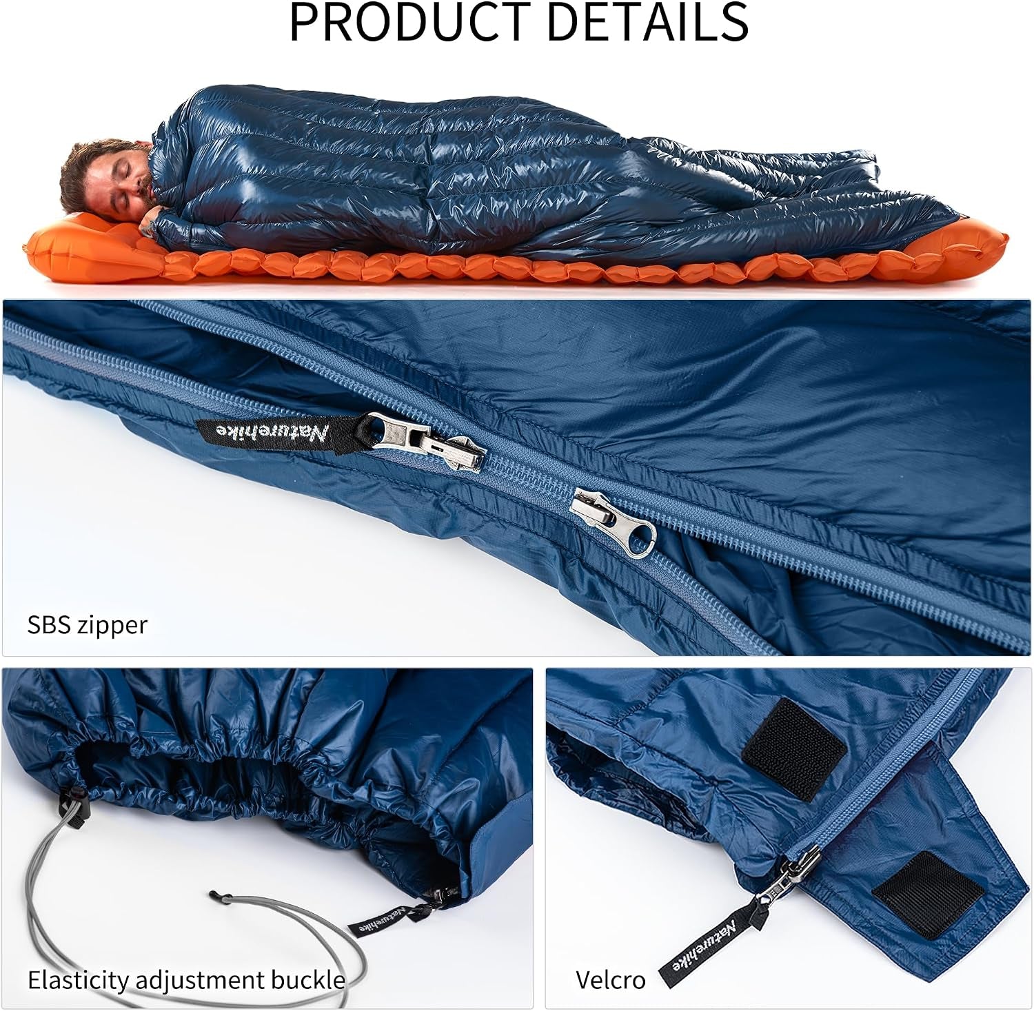 Ultralight Backpacking RDS down Sleeping Bag for Adults, 650 Fill Power Sleeping Bag for 42/52℉, 20Oz Compact Lightweight Sleeping Bags for Hiking Camping 3 Seasons
