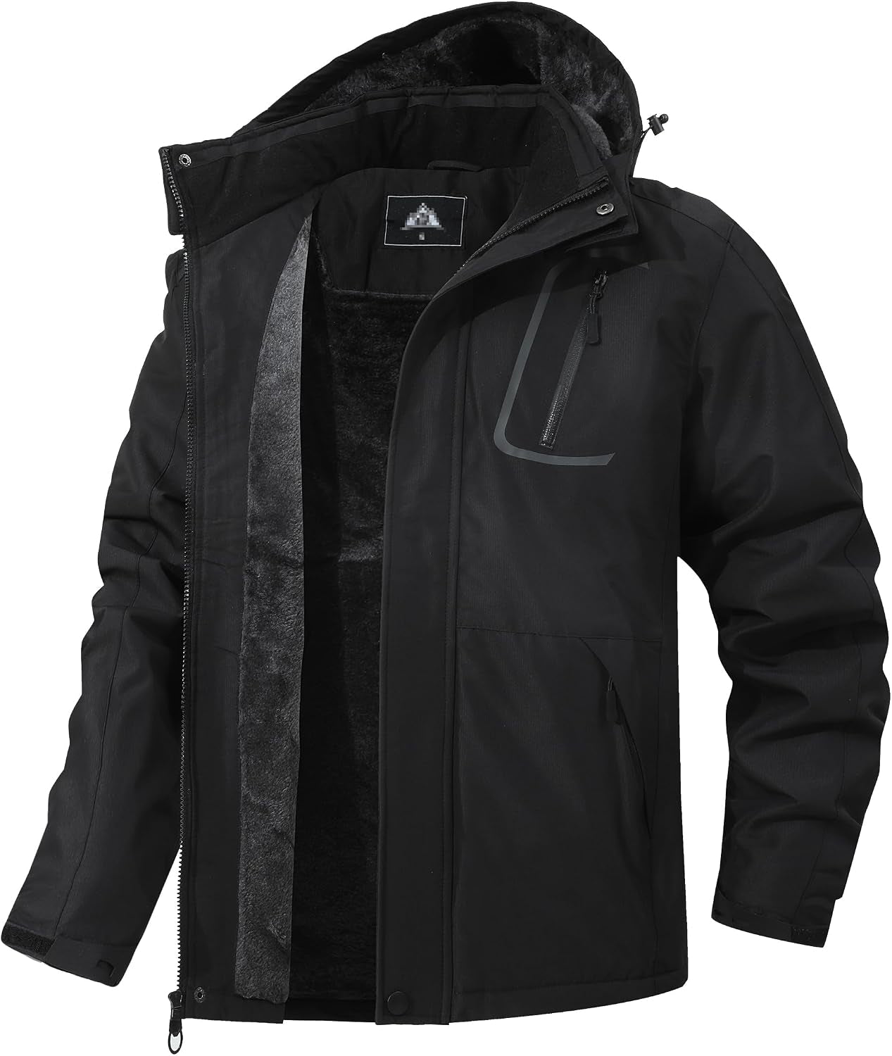Men'S Mountain Winter Coat | Warm Fleece Ski Snow Jacket Waterproof Raincoat with Hood
