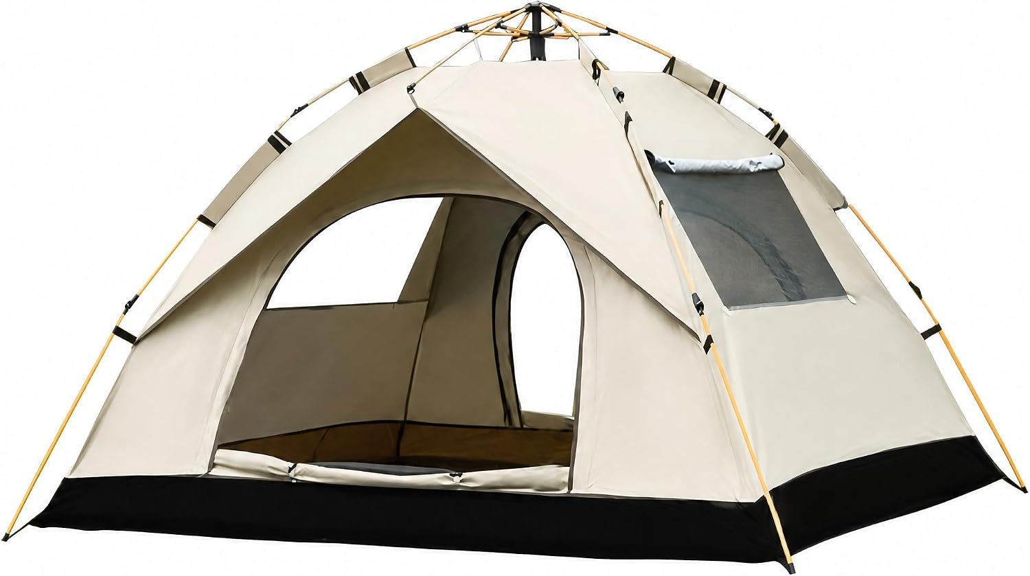 3-4 Person Instant Pop up Tent, Waterproof Outdoor Camping Tent 210X190X135Cm, Portable Family Tent with Carry Bag for Hiking, Backpacking, Picnic, Travel