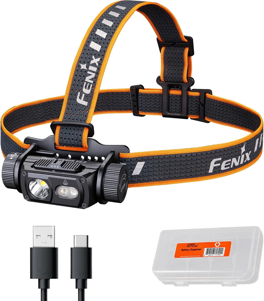 HM60R V2.0 1600 Lumens Rechargeable Headlamp, USB-C Fast Charging, Spotlight & Floodlight with Red Light, Lightweight Waterproof LED Head Lamp for Camping, Hiking, Caving, Work