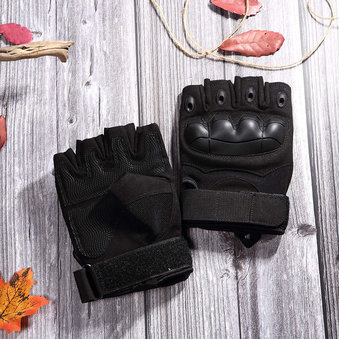 Tactical Fingerless Gloves Men Women, Breathable Anti-Slip | Impact Resistant, Breathable Nylon, Quick-Dry, Anti-Slip, Adjustable Wrist, for Motorcycle Cycling Work Airsoft Paintball