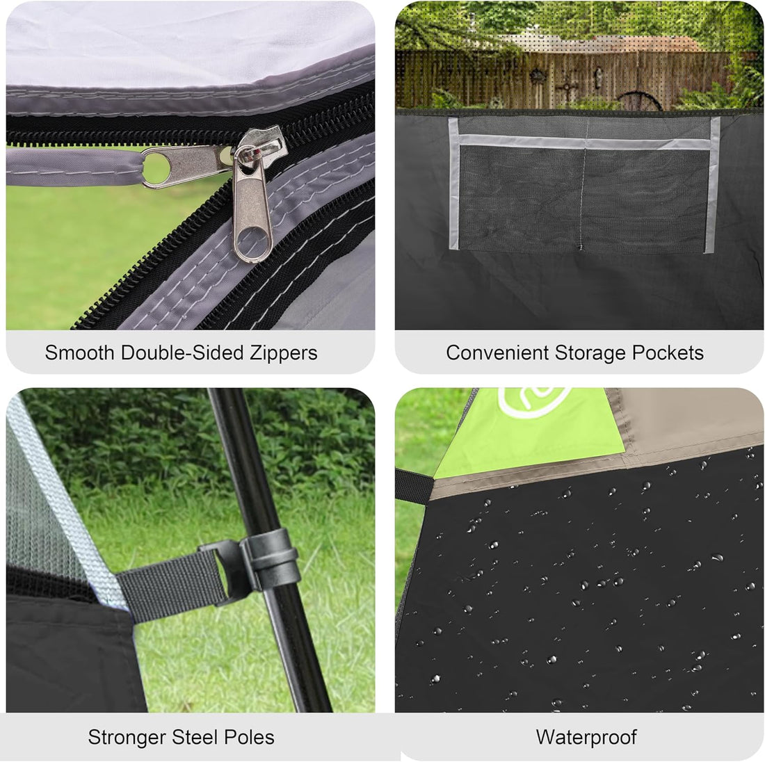 Tents for Camping 2/4/6 Person, Waterproof Windproof Dome Tent | Camping Tents with Rainfly Easy Setup in 5 Mins, Portable Tents with Mesh Window & Carry Bag for Outdoor Camping Backyard