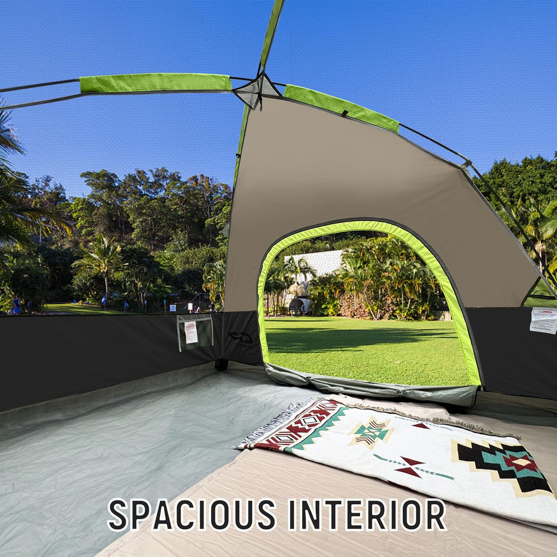 Tents for Camping 2/4/6 Person, Waterproof Windproof Dome Tent | Camping Tents with Rainfly Easy Setup in 5 Mins, Portable Tents with Mesh Window & Carry Bag for Outdoor Camping Backyard