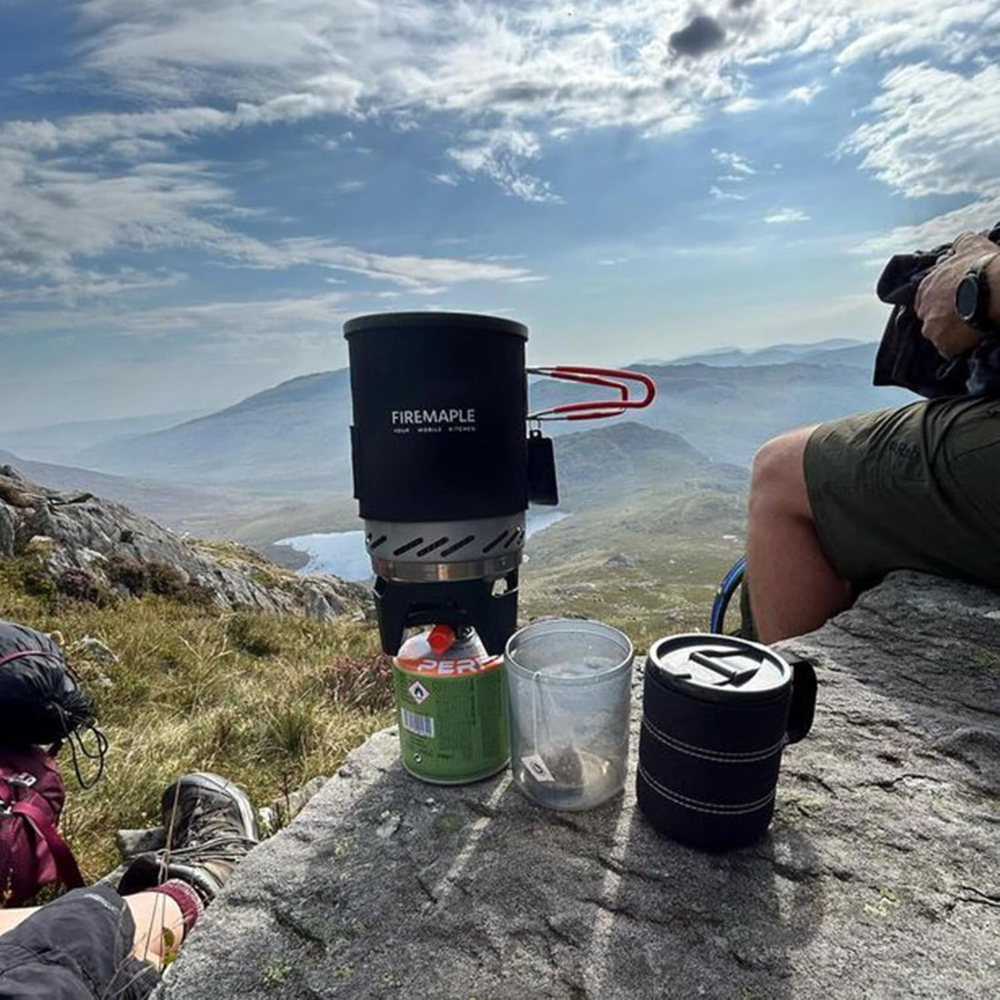 Fixed Star 1 Backpacking and Camping Stove System, Black 18Oz | 30% Faster Boil with HX Base, Piezo Ignition, Compact & Durable, All-In-One Pot, Compatible with Most Canisters, Portable