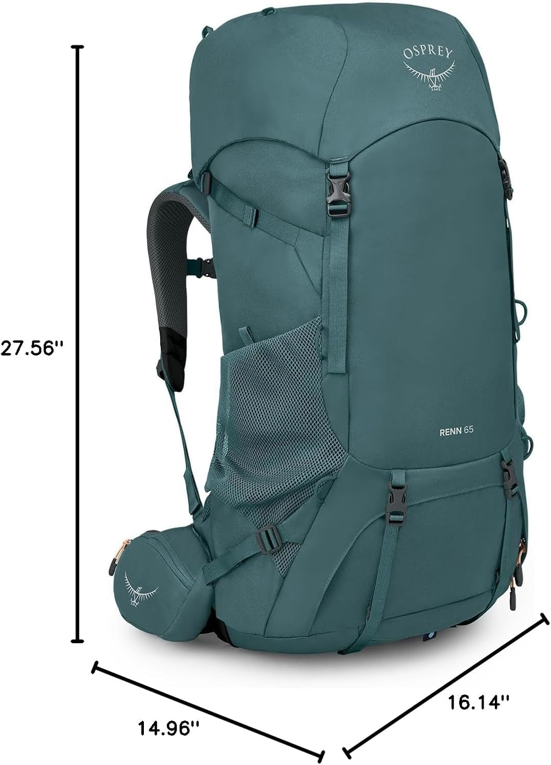 Osprey Renn 65L Women'S Backpacking Backpack, Blue OS | Hiking Pack, Camping Gear, Overnight Trail Pack, Blue Color, OS Size