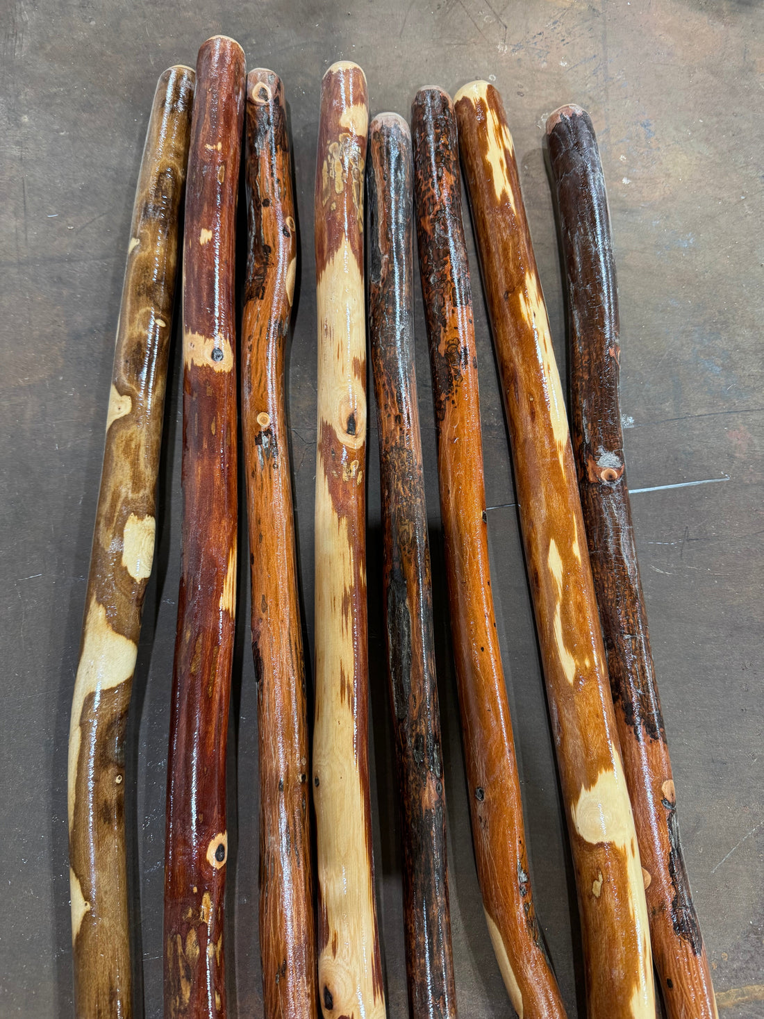 Handmade Ozark Hardwood Hiking Stick – Wooden Walking Stick (36"–72") – Heavy-Duty Trekking Staff for Hiking, Backpacking & Trail Support – Made in USA