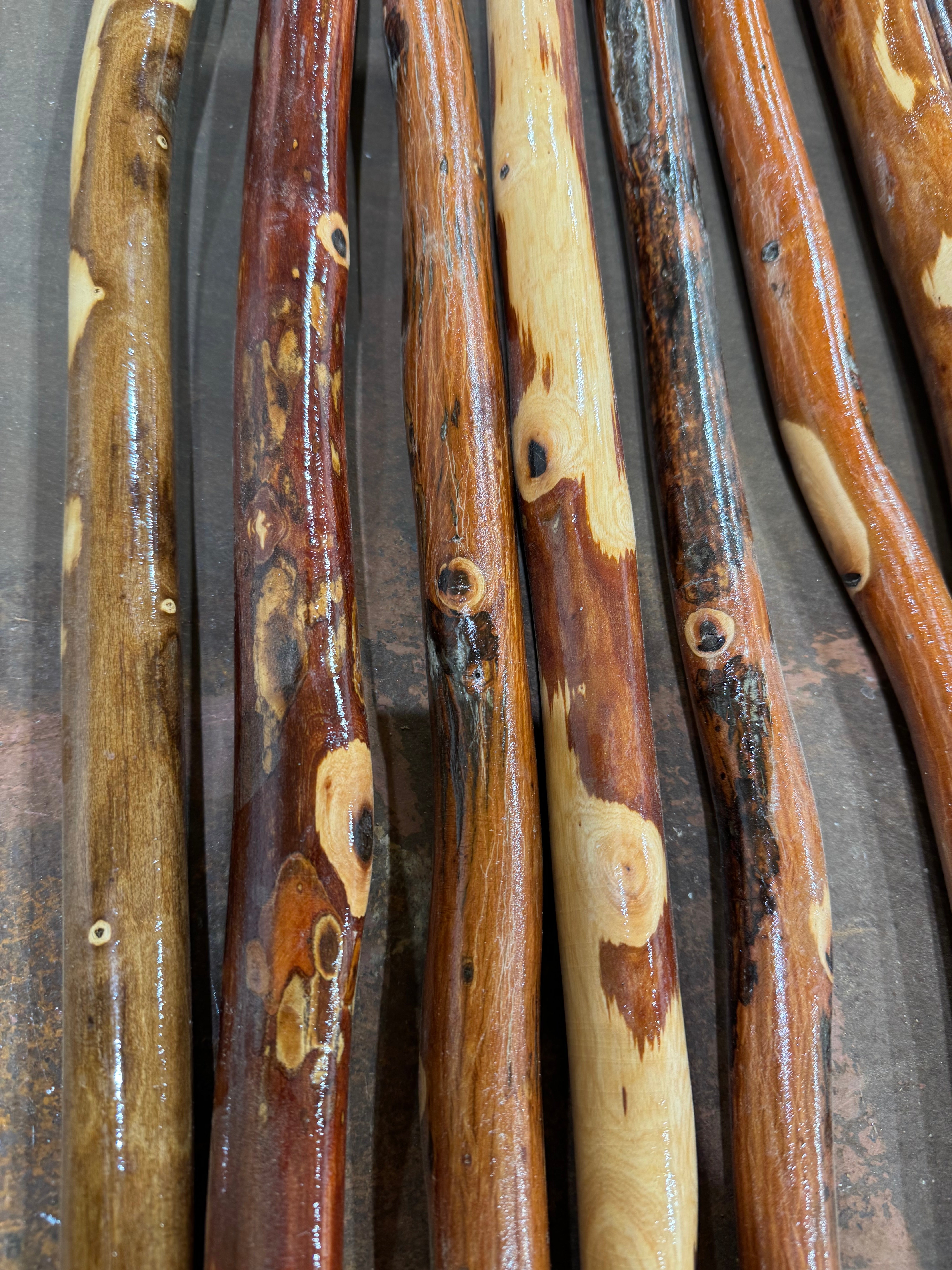 Handmade Ozark Hardwood Hiking Stick – Wooden Walking Stick (36"–72") – Heavy-Duty Trekking Staff for Hiking, Backpacking & Trail Support – Made in USA
