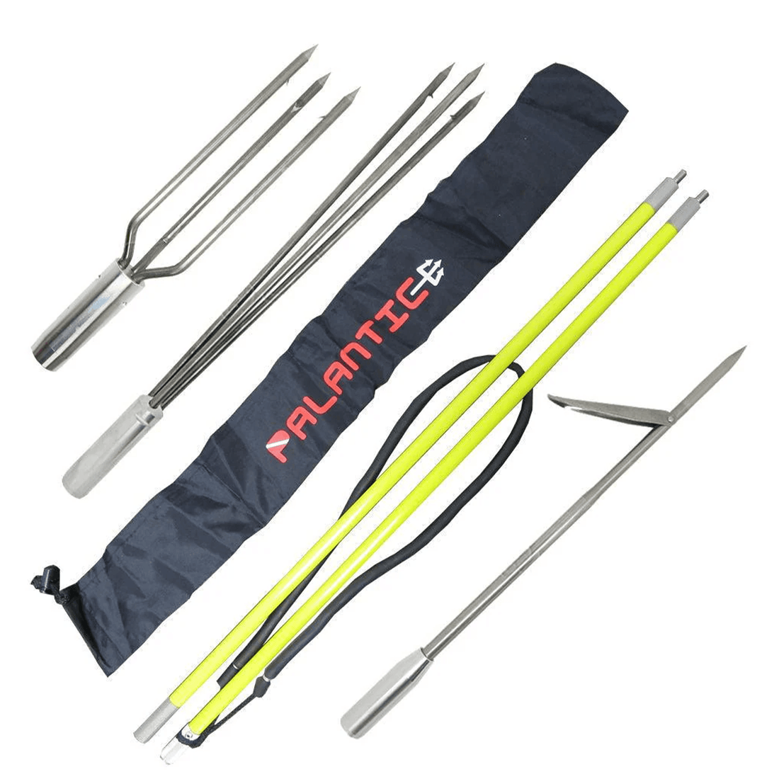 Spearfishing 5' Fiber Glass Travel 2piece Hawaiian Sling Pole Spear 3 Tips Set