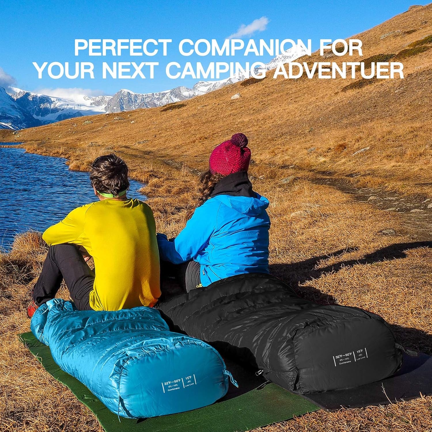 Mummy Sleeping Bag | 15-45 ℉ Extreme 3-4 Season Sleeping Bag for Adults Cold Weather– Warm and Washable, for Hiking Traveling & Outdoor Activities